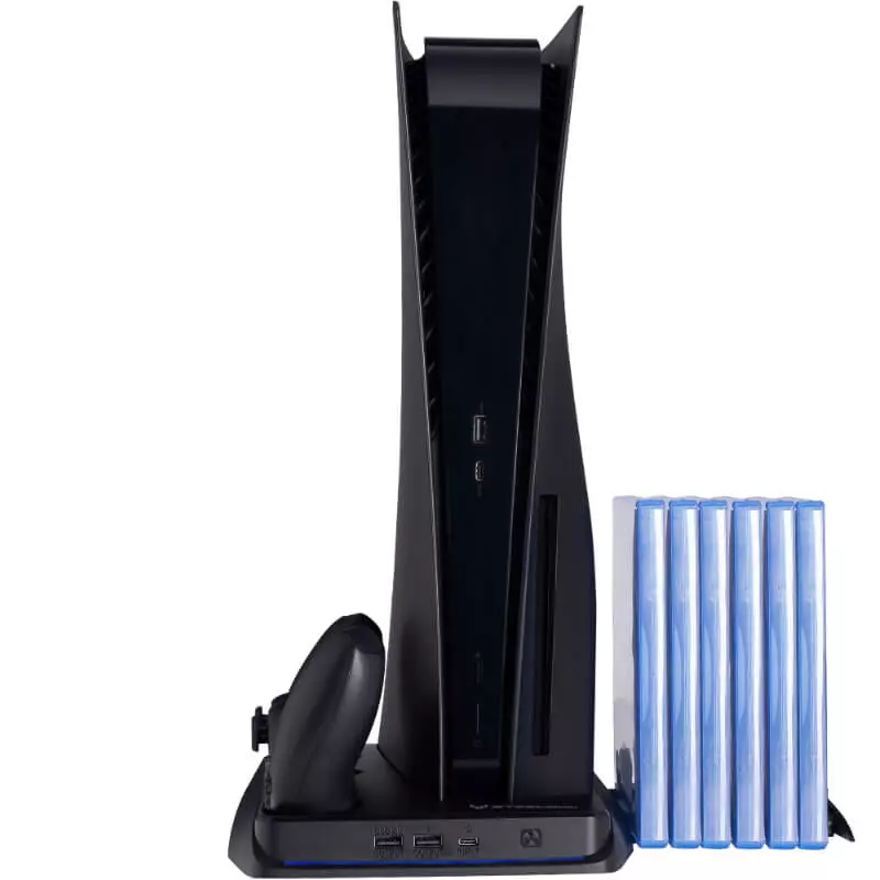 SteelDigi Podstawka AZURE CROW PS5 Black 